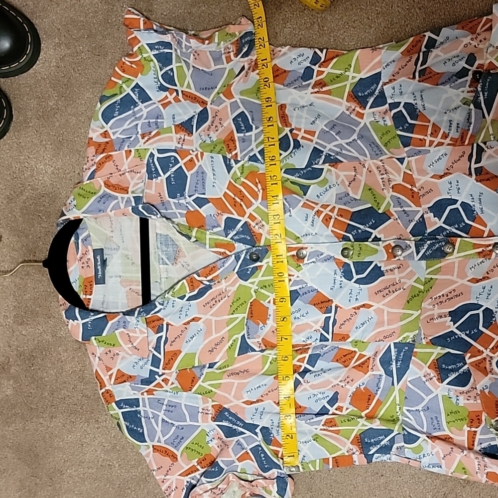 Modcloth Multicolor Map Print Romper - image 2